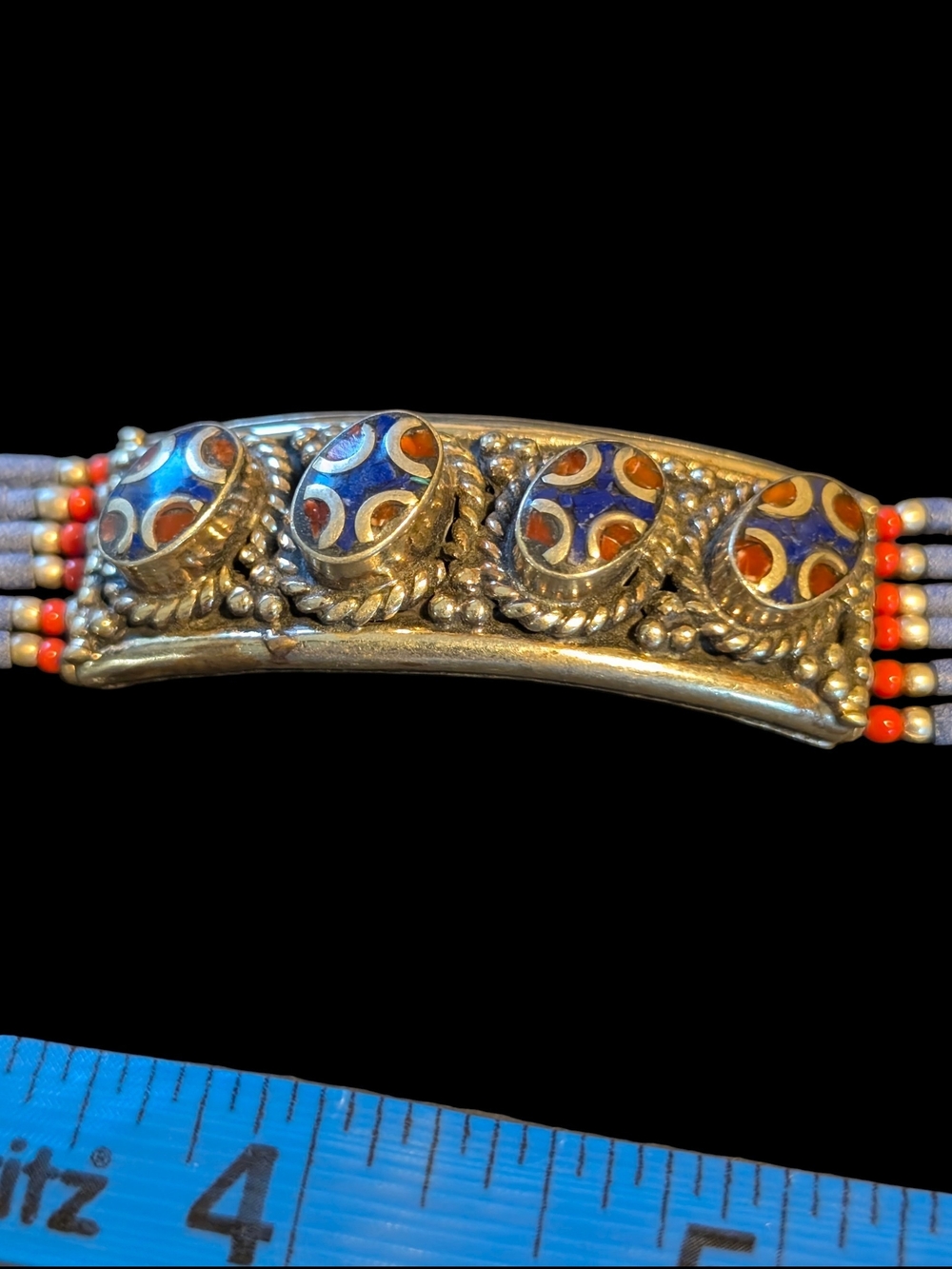 Bohemian Multicolor Enamel & Silver-Tone Bracelet